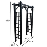 Black Modern Aluminum Garden Arch
