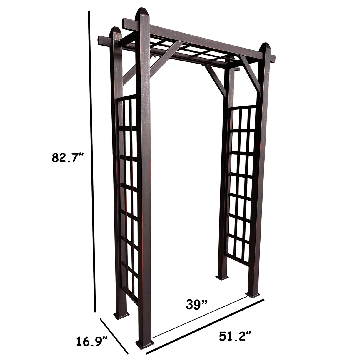 Bronze Modern Aluminum Garden Arch