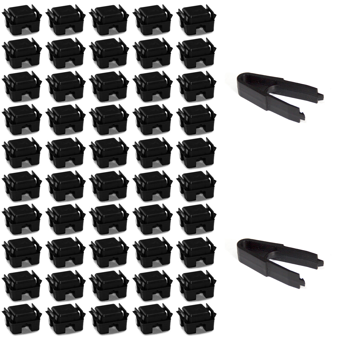 Square Locking Clips Modular Cube Locking Clips Pack of 50 and 2 Tweezers – Sharicks