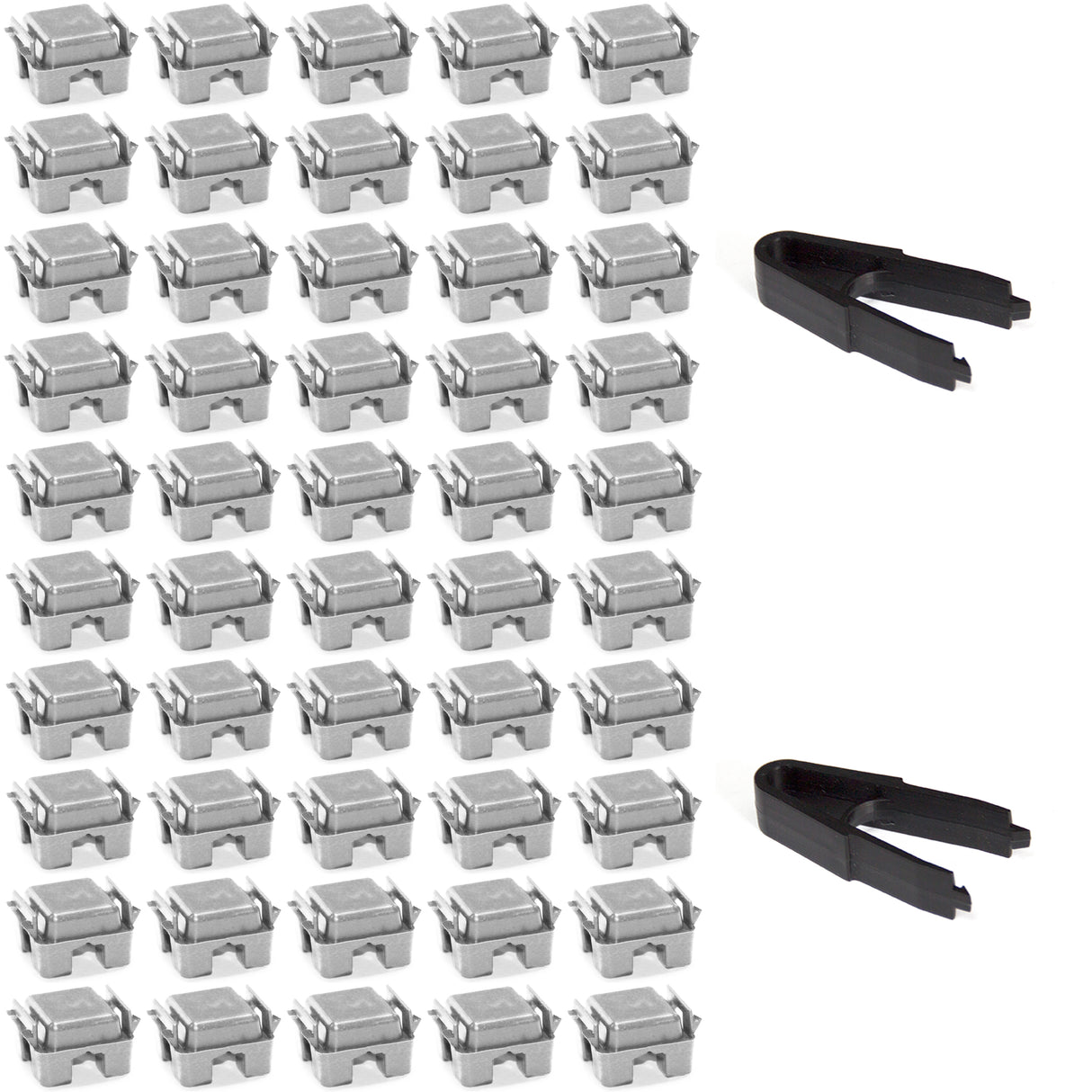 Modular Cube Locking Clips Pack of 50 and 2 Tweezers