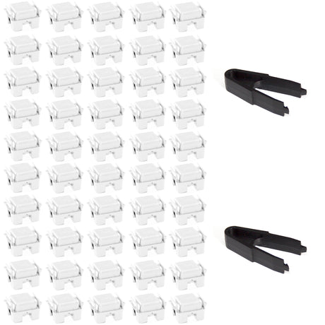 Modular Cube Locking Clips Pack of 50 and 2 Tweezers