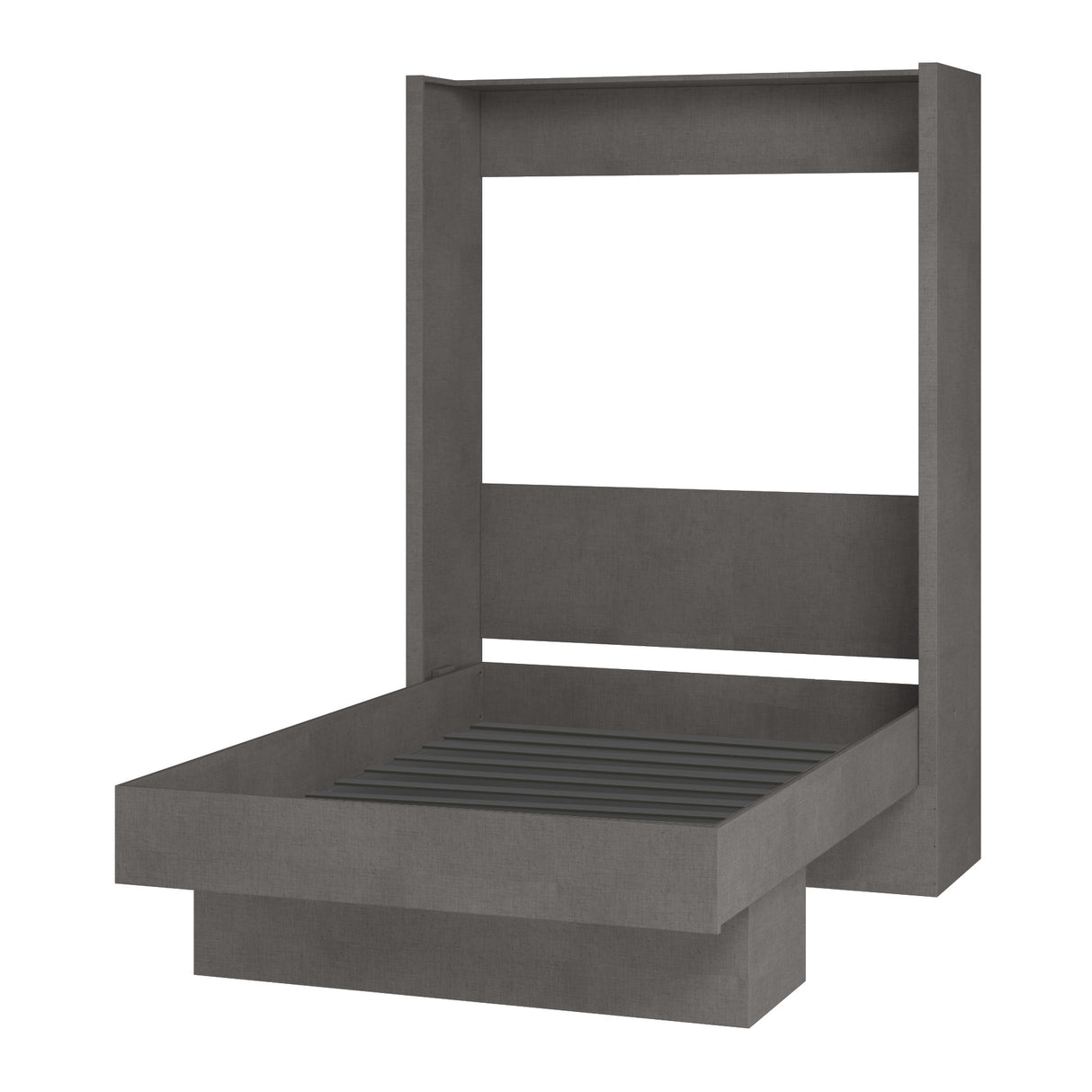 Easy-Lift Full Murphy Wall Bed in Dark Grey with Shelf