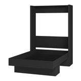 Easy-Lift Queen Murphy Wall Bed in Black with Shelf