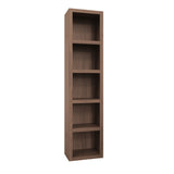 Easy-Lift Queen Murphy Wall Bed in Brown Wood Grain with Two Bookshelves - Sharicks