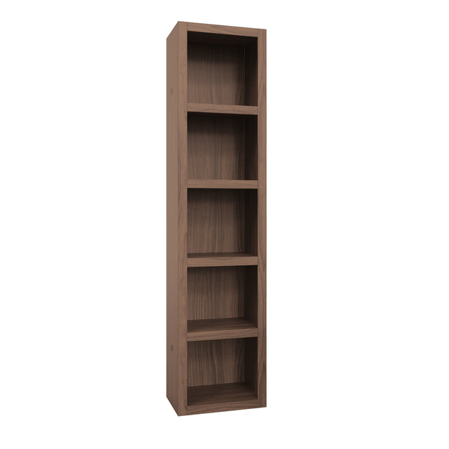 Brown Natural Wood Grain 84-in Tall Wooden Bookcase Shelf - Sharicks