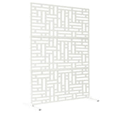 6 ft. X 4 ft. White Freestanding Metal Privacy Screen Room Divider