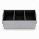 Smooth Rectangular Fiber Cement Planter, Gray