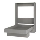 Easy-Lift Queen Murphy Wall Bed in Grey with Shelf