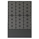 6 ft. X 4 ft. Black Freestanding Metal Privacy Screen Room Divider with Flower Box