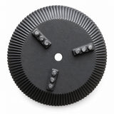 Set of 3 Fluted Round Polystone Indoor/Outdoor Planters, Black