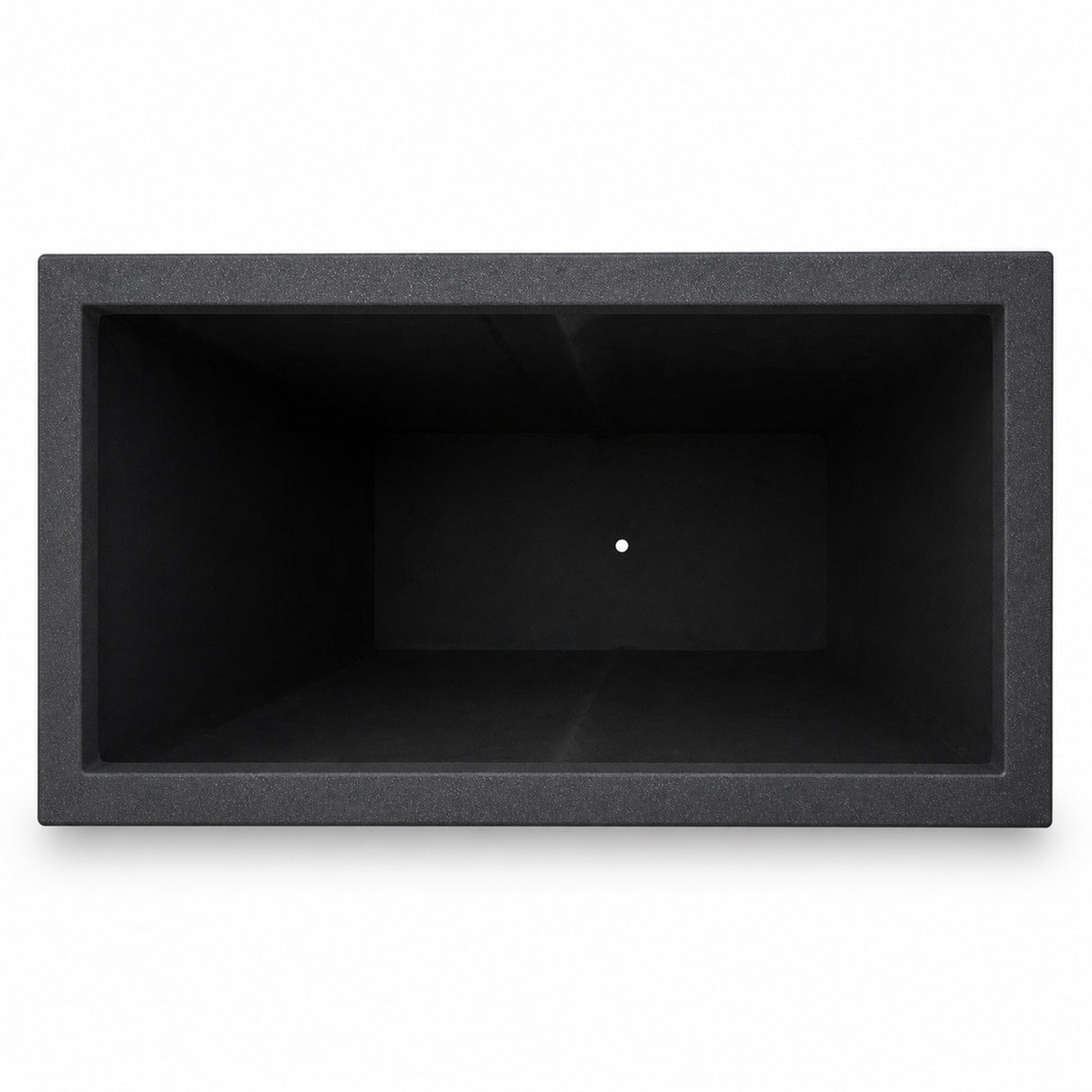 Set of 3 Rectangular Polystone Indoor/Outdoor Planters, Black