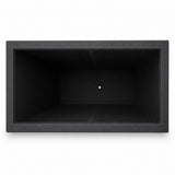 Set of 3 Rectangular Polystone Indoor/Outdoor Planters, Black