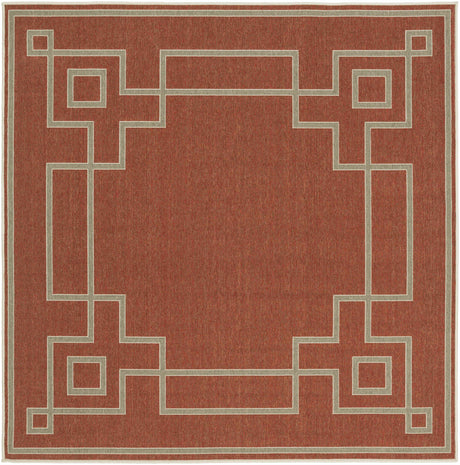 Harborgreek Brick Red Outdoor Rug