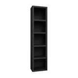 Black 84-in Tall Wooden Bookcase Shelf