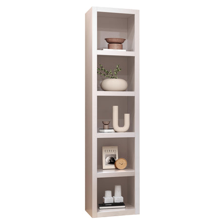 White 84-in Tall Wooden Bookcase Shelf