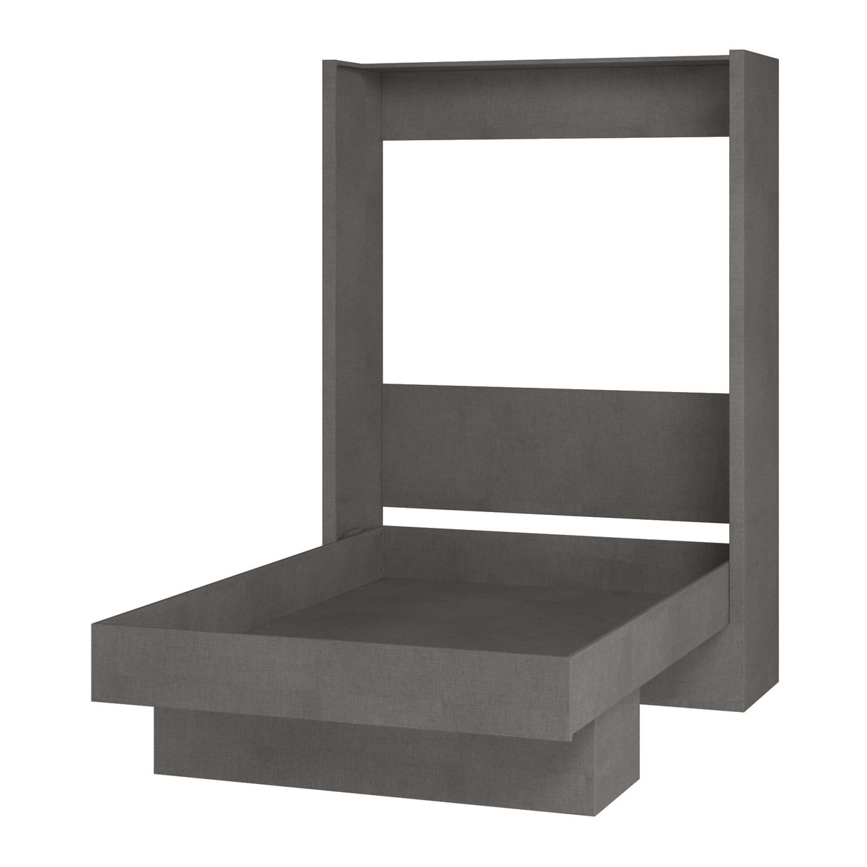 Easy-Lift Full Murphy Wall Bed in Dark Grey with Shelf