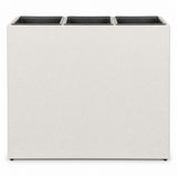 Smooth Rectangular Fiber Cement Planter, White