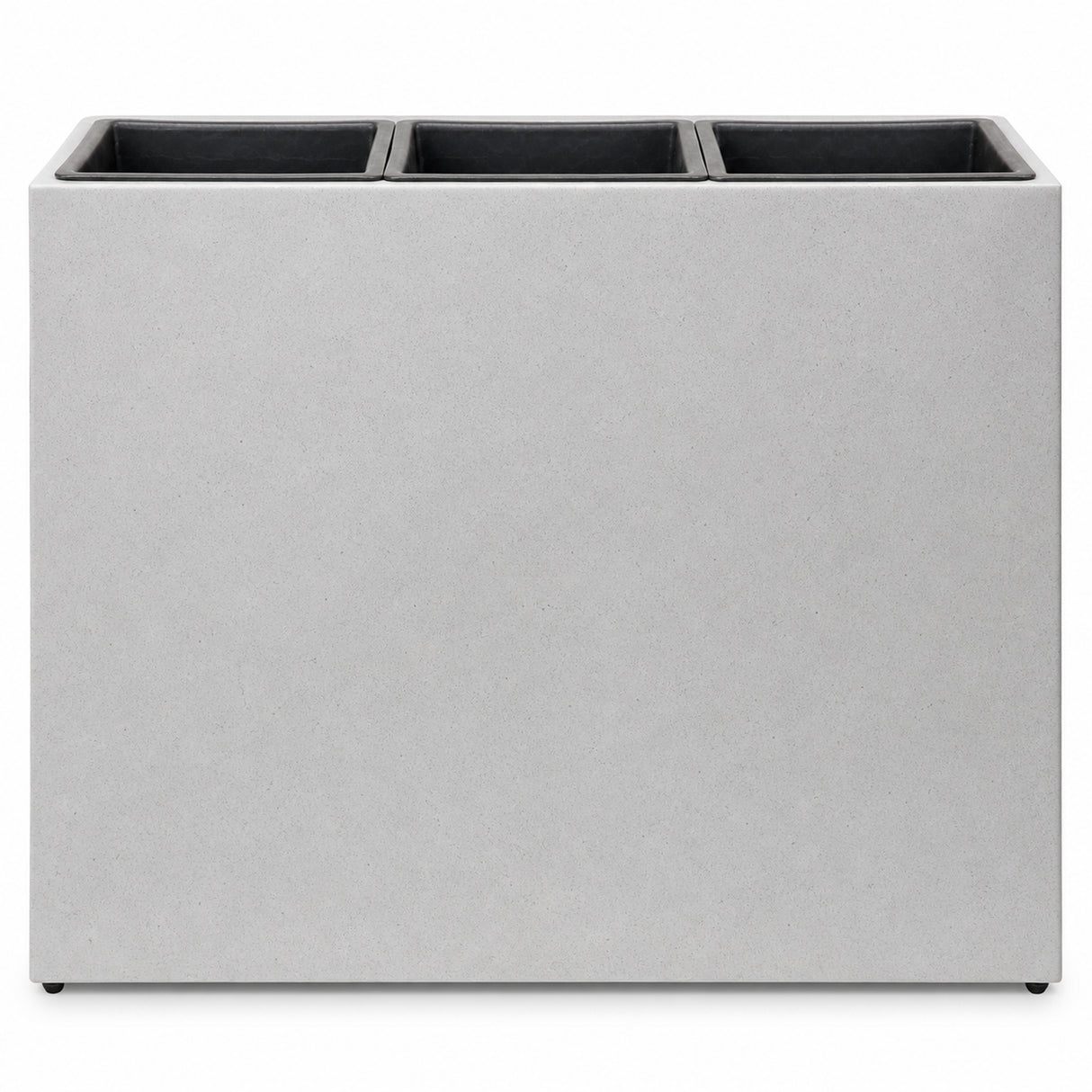 Smooth Rectangular Fiber Cement Planter, Gray