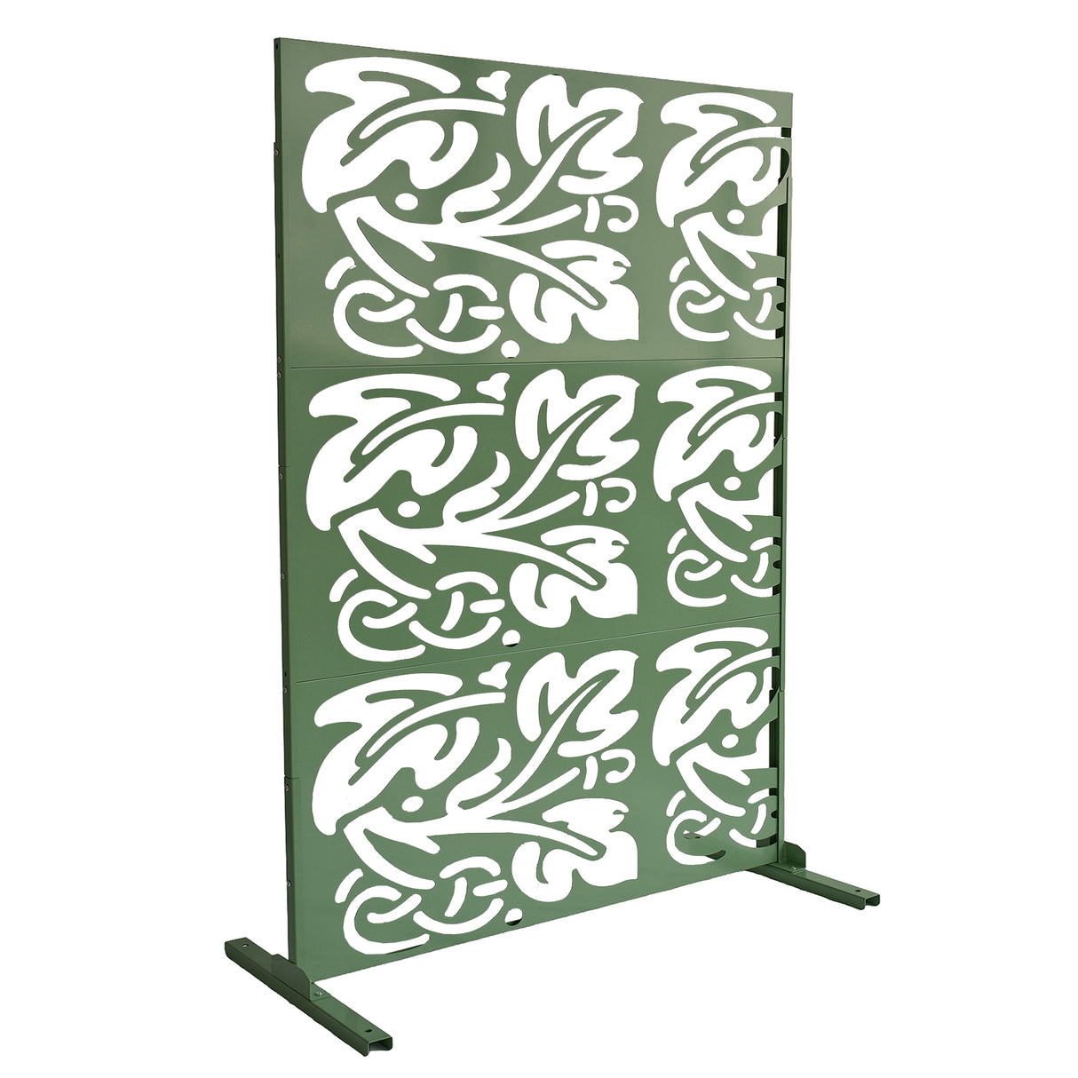 6 ft. X 4 ft. Green Freestanding Metal Privacy Screen Room Divider