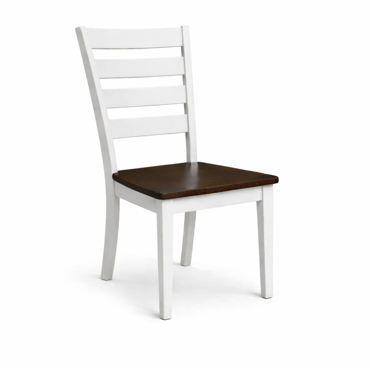 Traditional Dining Chairs, Set of 2, Dirty Oak/White Finish Solid Rubberwood