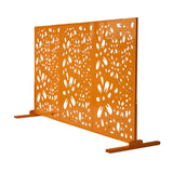 6 ft. X 4 ft. Orange Freestanding Metal Privacy Screen Room Divider