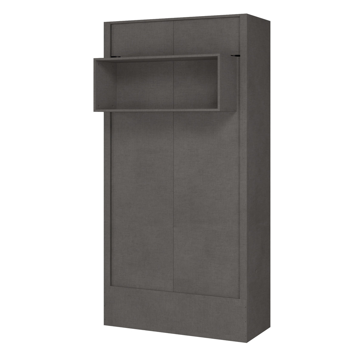 Easy-Lift Twin Murphy Wall Bed in Dark Grey with Shelf - Sharicks