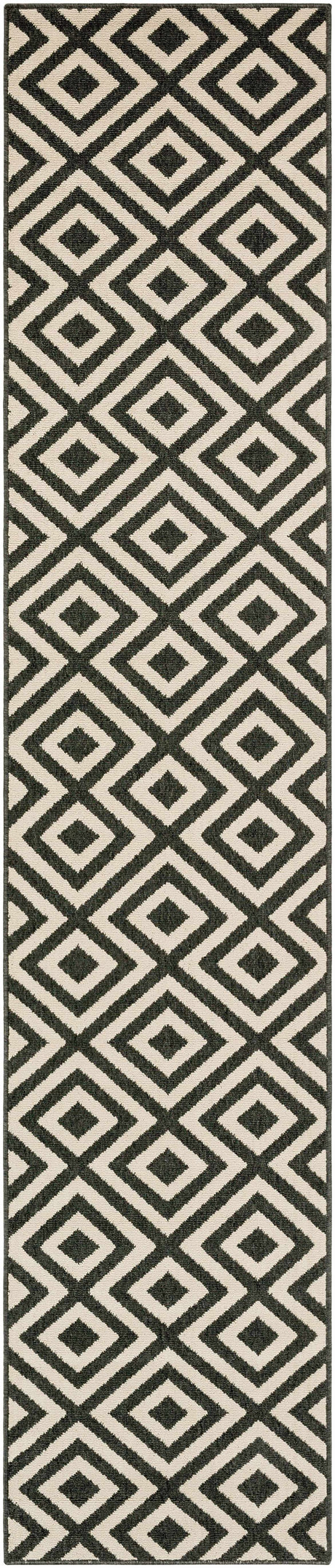 Spilsby Black Trellis Outdoor Rug