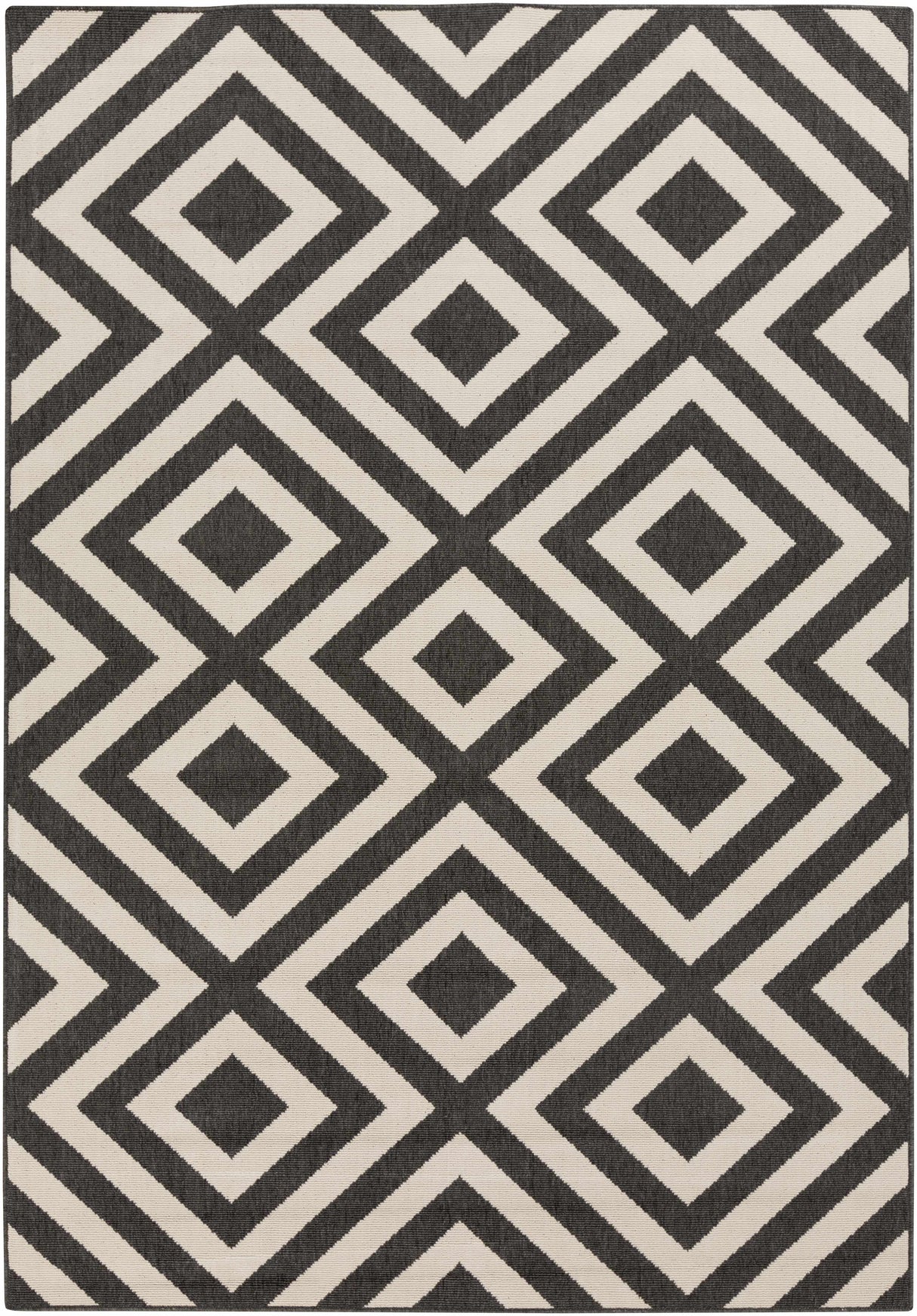 Spilsby Black Trellis Outdoor Rug