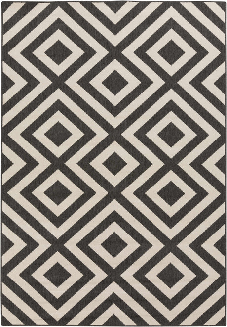 Spilsby Black Trellis Outdoor Rug