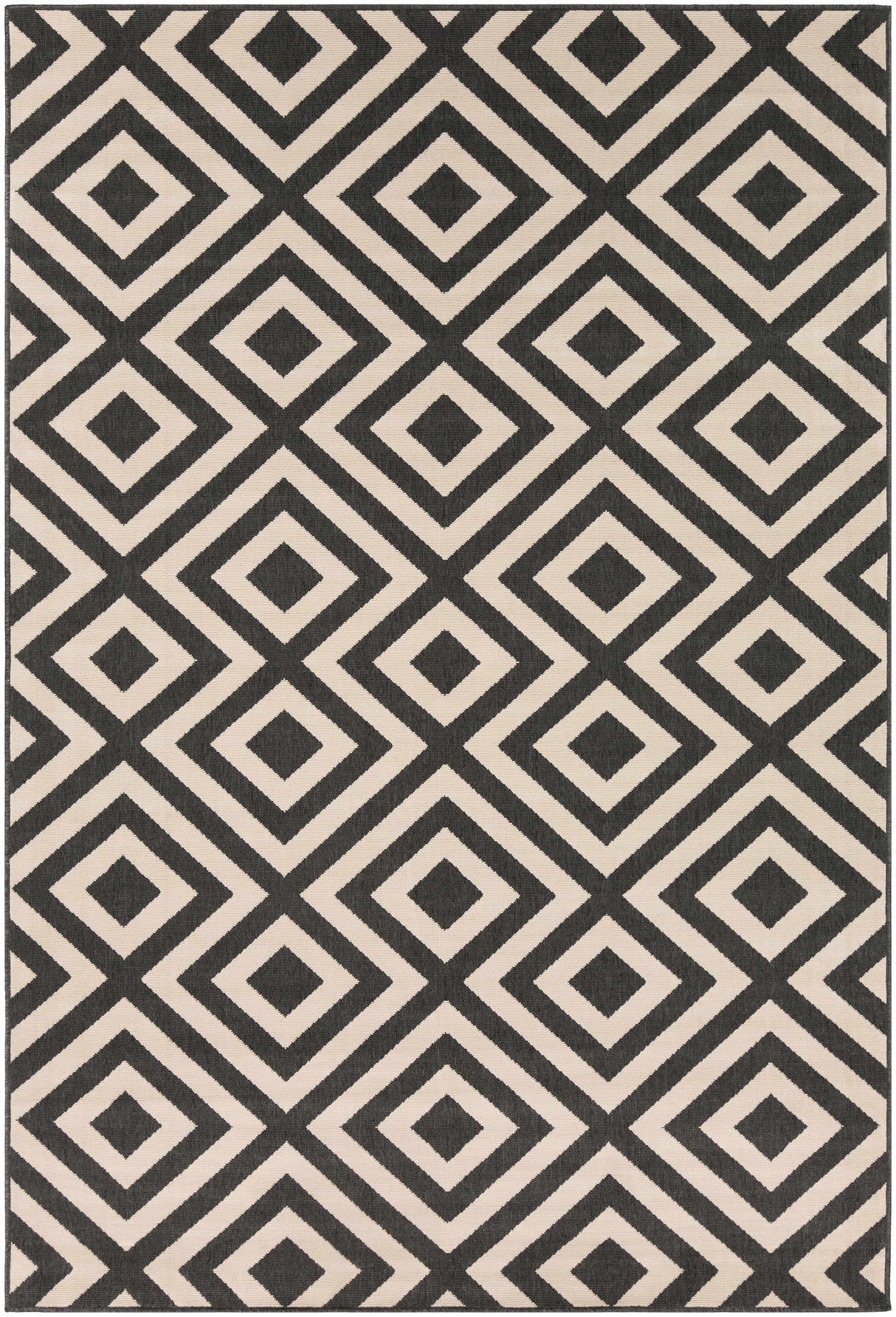 Spilsby Black Trellis Outdoor Rug