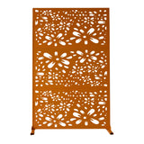 6 ft. X 4 ft. Orange Freestanding Metal Privacy Screen Room Divider