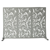 6 ft. X 4 ft. Grey Freestanding Metal Privacy Screen Room Divider