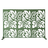 6 ft. X 4 ft. Green Freestanding Metal Privacy Screen Room Divider