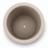 Set of 4 Round Cylinder Polystone Indoor/Outdoor Planters, Sand