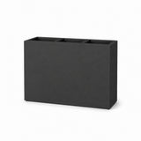 Smooth Rectangular Fiber Cement Planter, Black