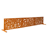 6 ft. X 4 ft. Orange Freestanding Metal Privacy Screen Room Divider