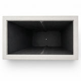 Set of 3 Rectangular Polystone Indoor/Outdoor Planters, White