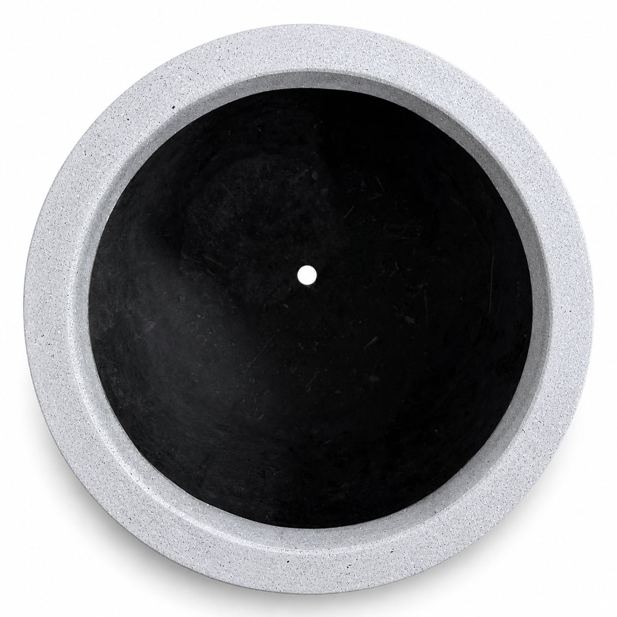 Set of 3 Round Cylinder Polystone Indoor/Outdoor Planters, Gray