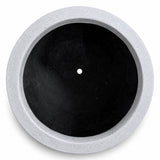 Set of 3 Round Cylinder Polystone Indoor/Outdoor Planters, Gray