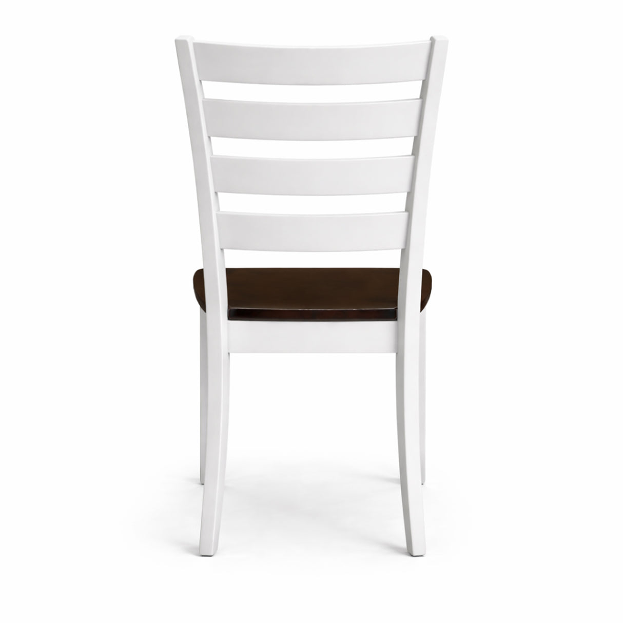 Traditional Dining Chairs, Set of 2, Dirty Oak/White Finish Solid Rubberwood