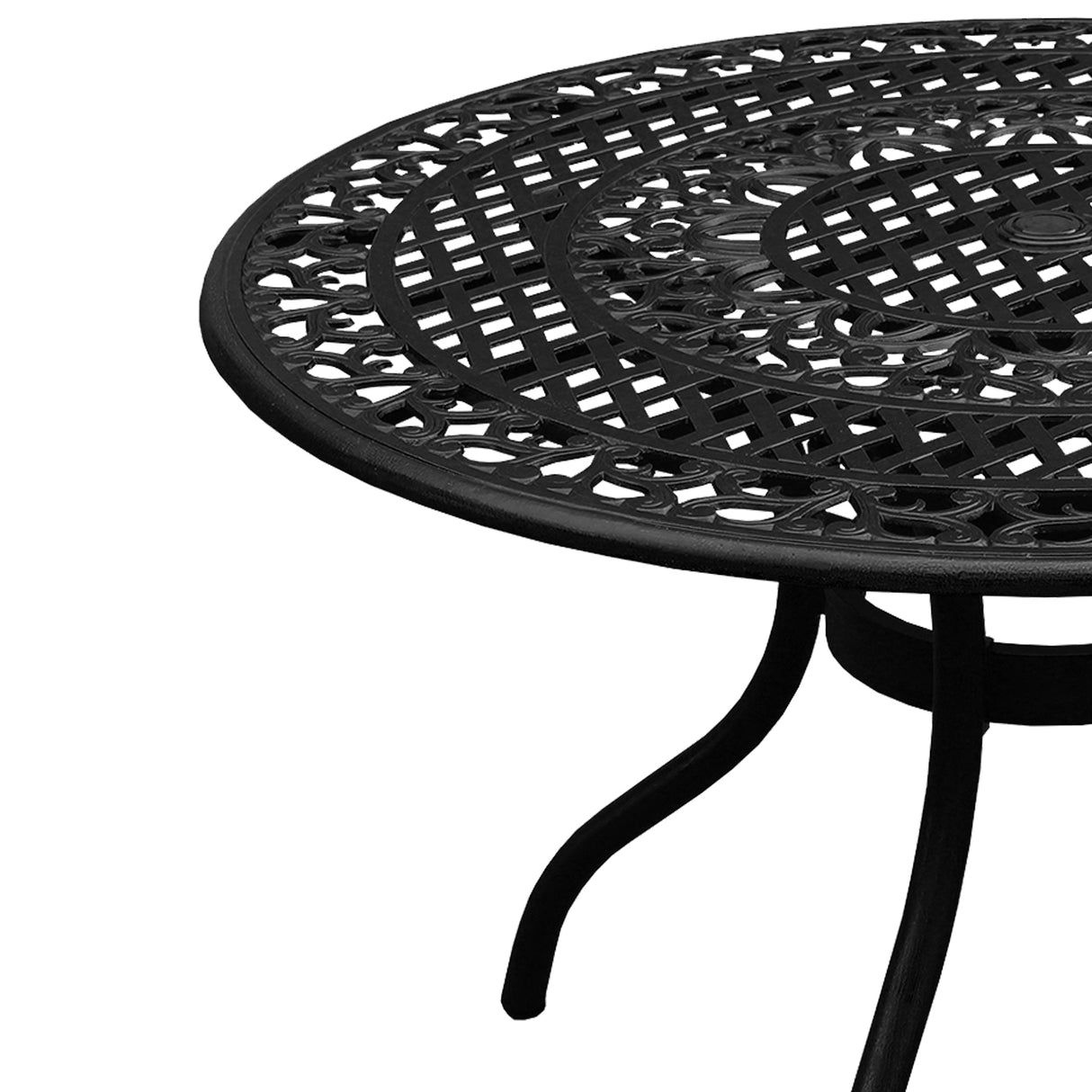 Ornate Outdoor Elegant Aluminum 48-in Round Patio Dining Table