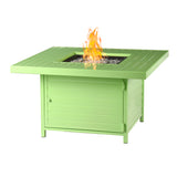 Aluminum 42-in Square Propane Fire Table with Beads, Covers and Lid