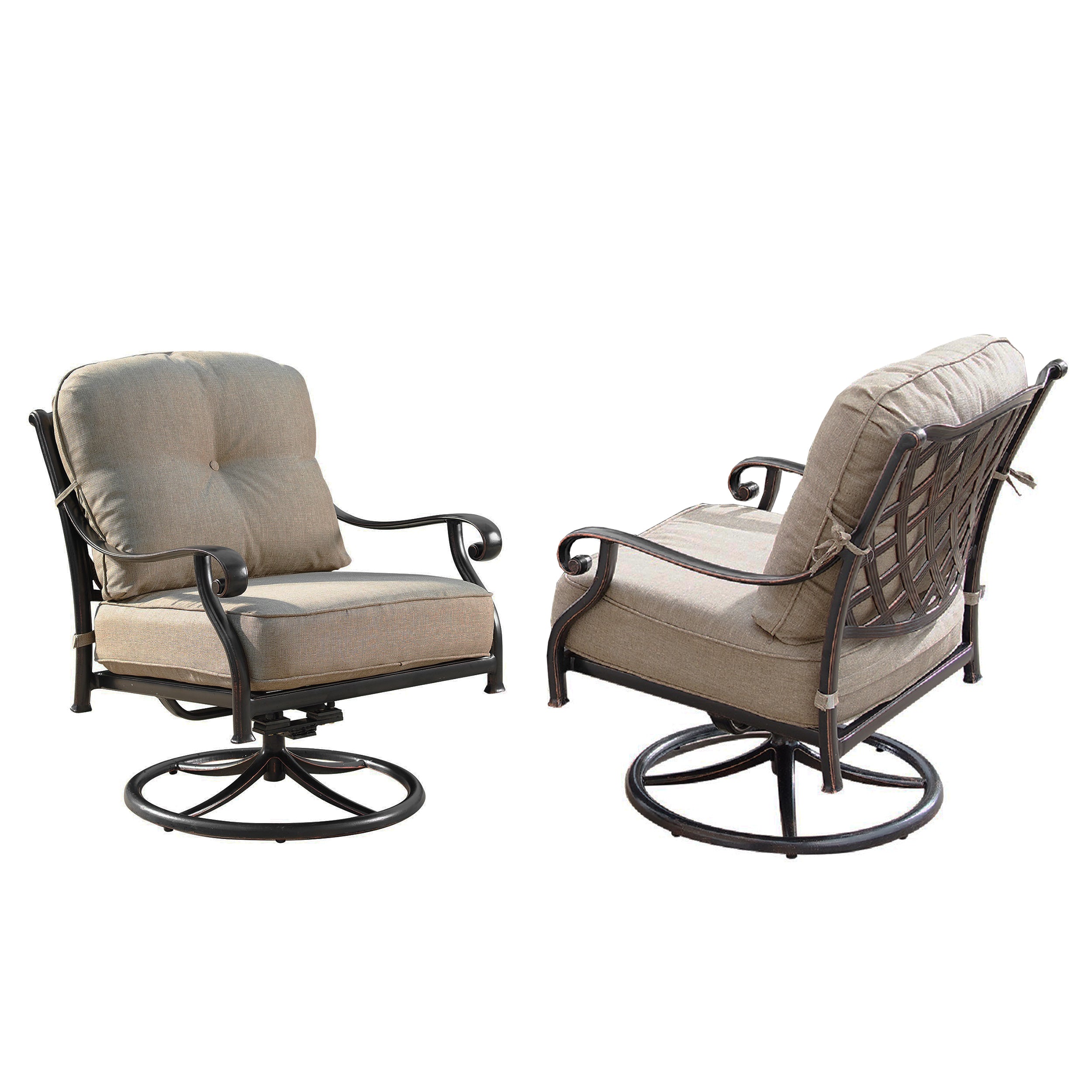 Aluminum swivel rocking patio chairs hot sale