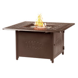 Aluminum 42-in Square Propane Fire Table with Beads, Covers and Lid