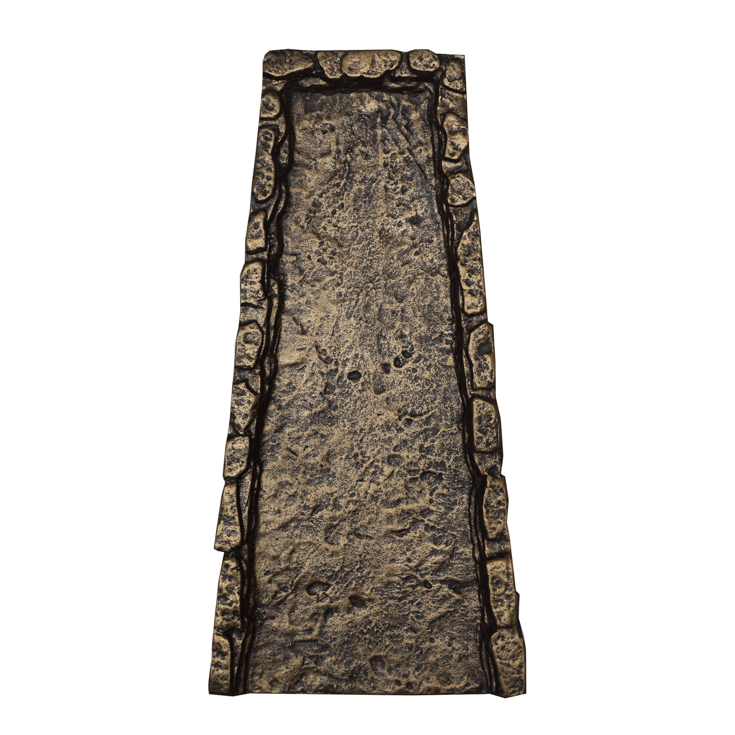 Bronze Stone Rock 24-in Cast Aluminum Downspout Gutter Splash Block