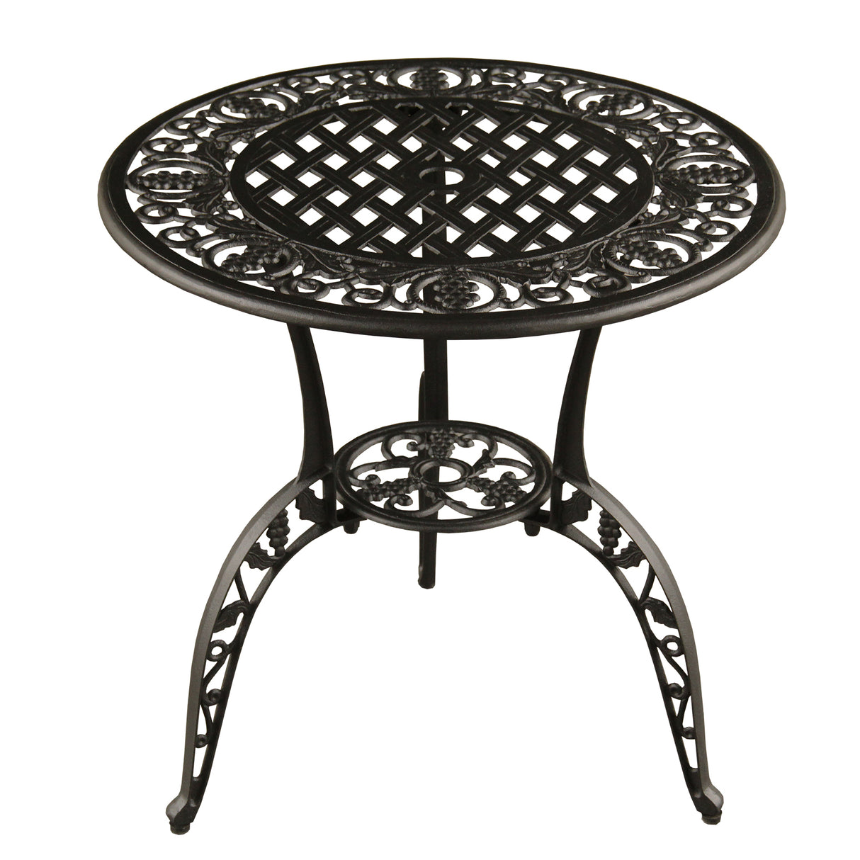 Black Grape Vineyard Outdoor Patio Garden Aluminum 3 Piece Bistro Set