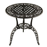 Black Grape Vineyard Outdoor Patio Garden Aluminum 3 Piece Bistro Set