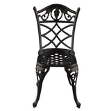 Black Grape Vineyard Outdoor Patio Garden Aluminum 3 Piece Bistro Set