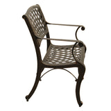 Contemporary Modern Outdoor Mesh Lattice Aluminum Patio Dining Chair