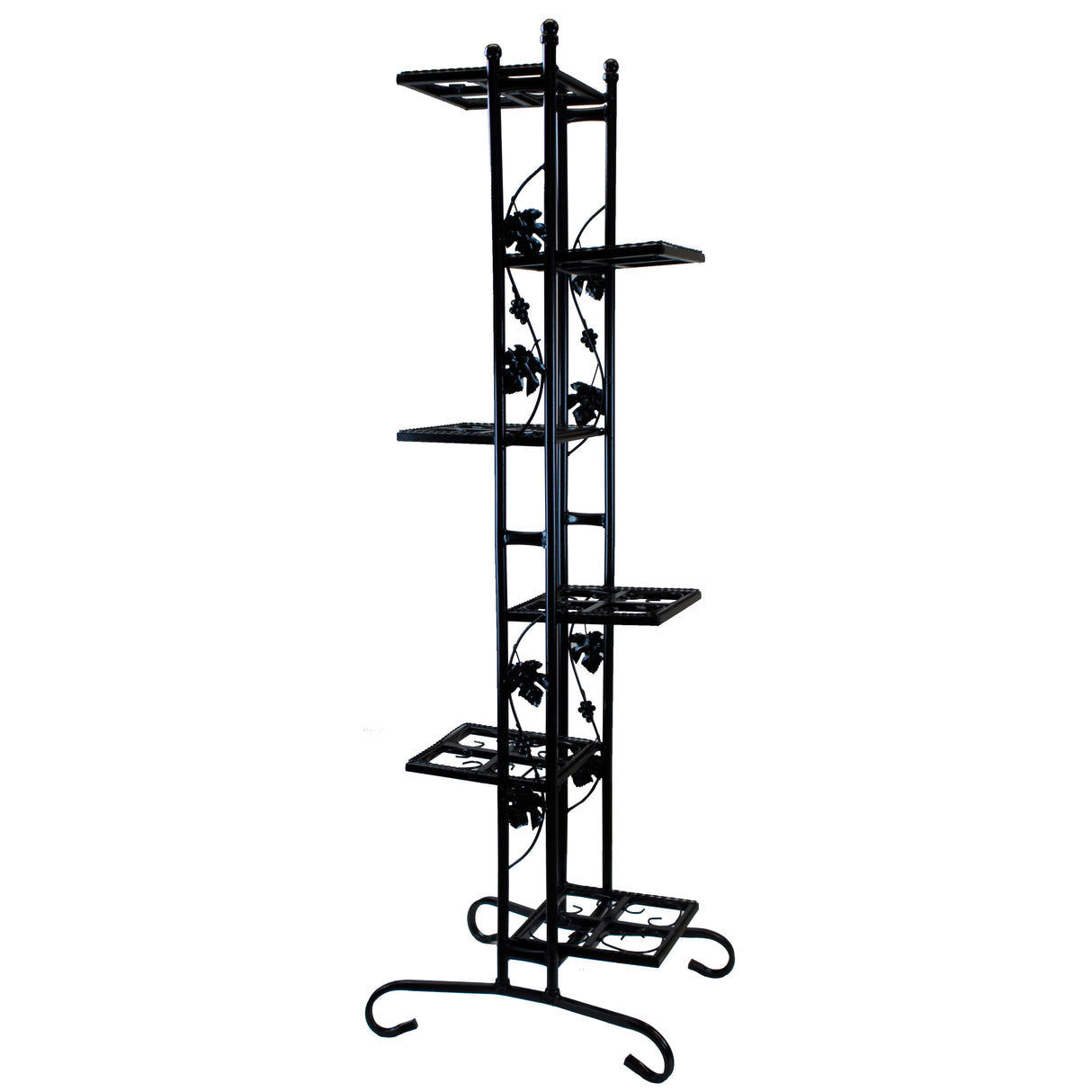 6-Tier Steel Black Plant Stand